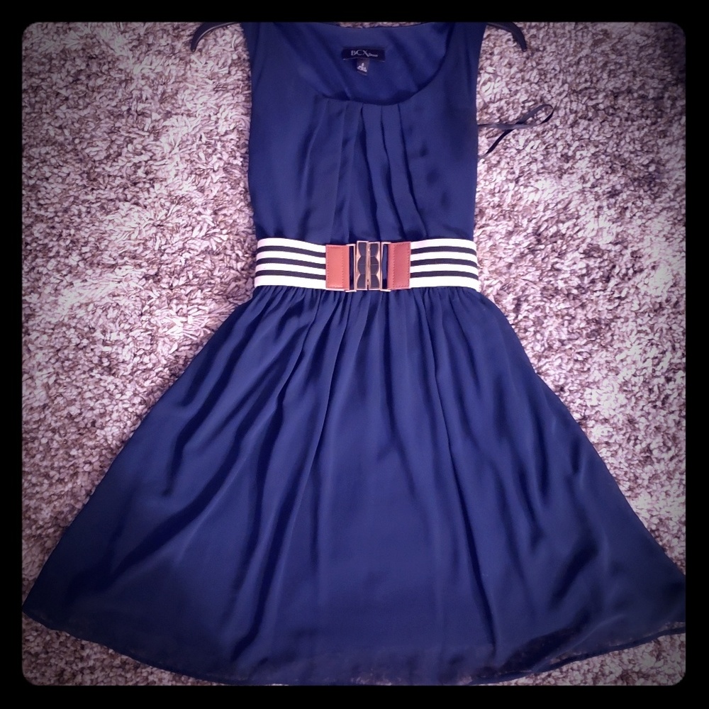 BCX Navy Dress with belt